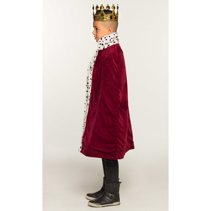Manteau du roi enfant rouge bordeaux 90cm