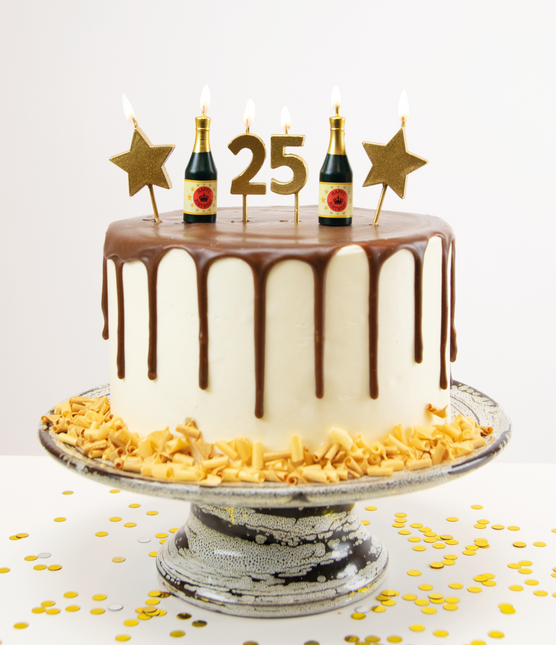 Bougies 25 ans Champagne 17.5cm