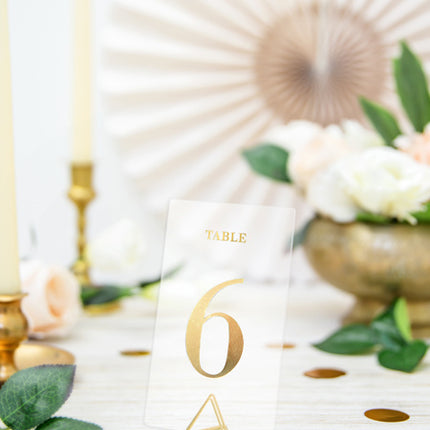 Numéros de table Chiffres d'or 12cm 20pcs