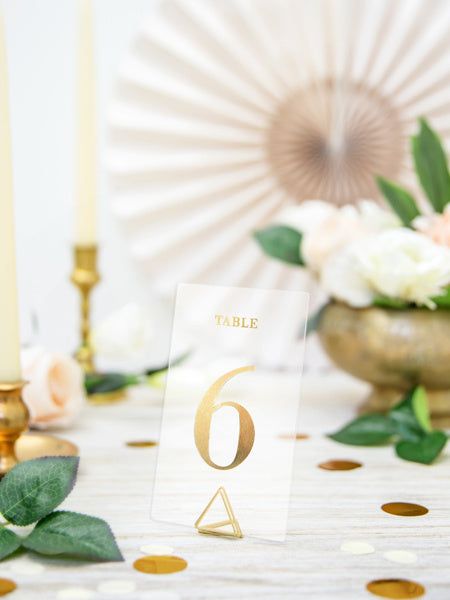 Numéros de table Chiffres d'or 12cm 20pcs