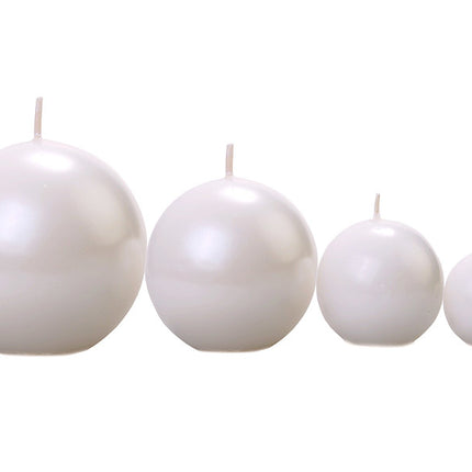 Bougies boules Perle Métallique 6cm 10pcs