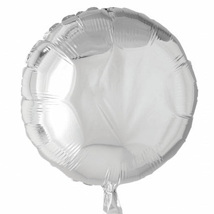 Ballon à hélium rond argenté 46cm vide