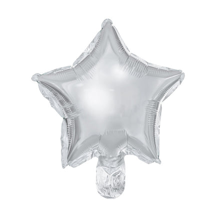 Ballon d'hélium étoile argenté vide 25cm 25pcs