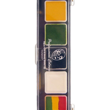 PXP 5 X 3 et 1 X 6gr Rasta Colours Palette With Brush Size 25 Regular Colours and 1 Splitcake.