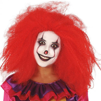 Perruque de clown Afro Rouge