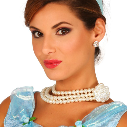 Collier de Perles Fleur 25cm