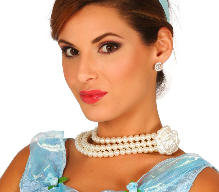 Collier de Perles Fleur 25cm