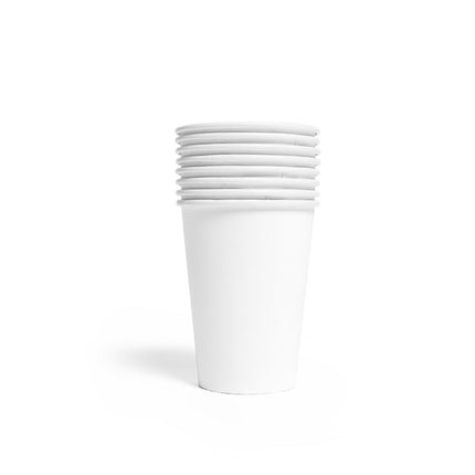 Gobelets blancs en papier 210ml 8pcs