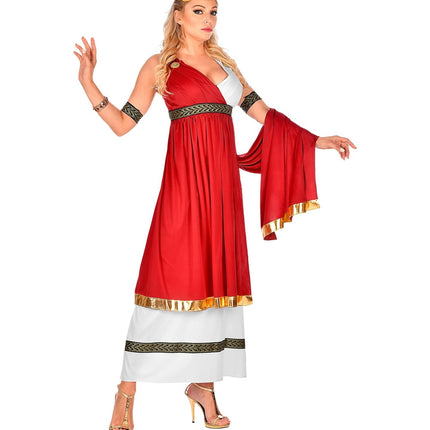 Robe rouge et blanche pour dames