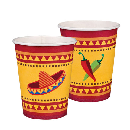 Mexique Tasses en papier 210ml 10pcs