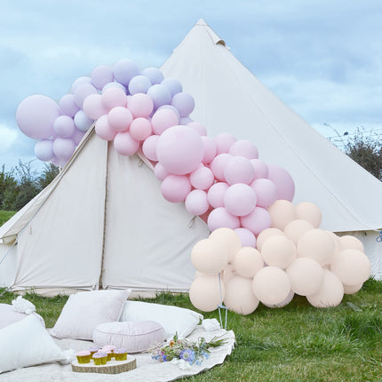 Arche de ballons rose mauve XL DIY Set