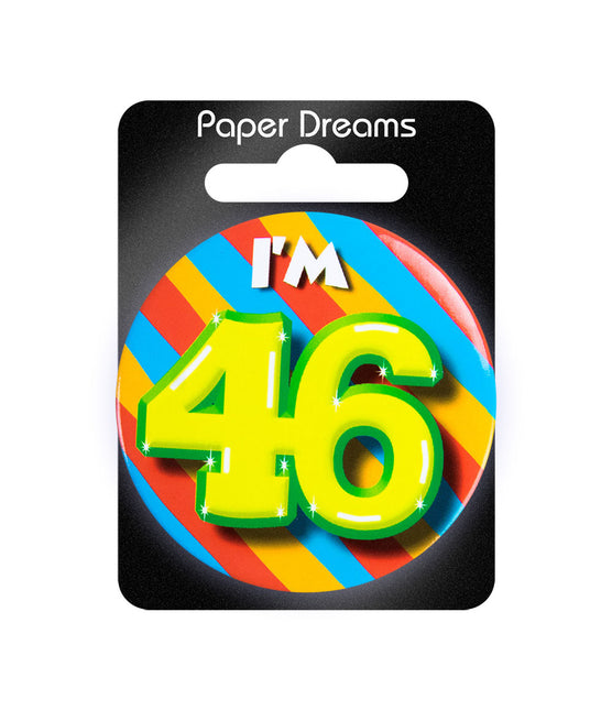 Je suis 46 Bouton 46 ans 5.5cm