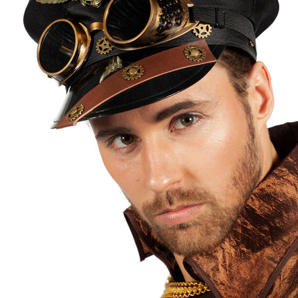 Casquette Steampunk avec lunettes