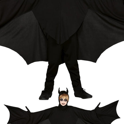 Costume d'Halloween Chauve-Souris Enfant Noir 7/9 ans