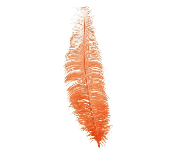 Plumes d'autruche orange 40cm 12pcs