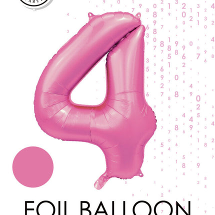 Ballon à figures rose 4 ans Gloss 86cm