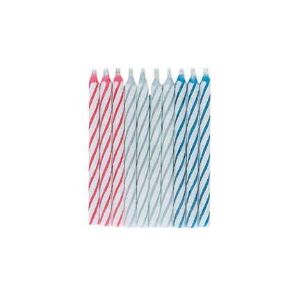 Bougies d'anniversaire non gonflables 6cm 10pcs