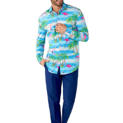 Chemise Hawaii Flamingo Hommes <tc>OppoSuits</tc>