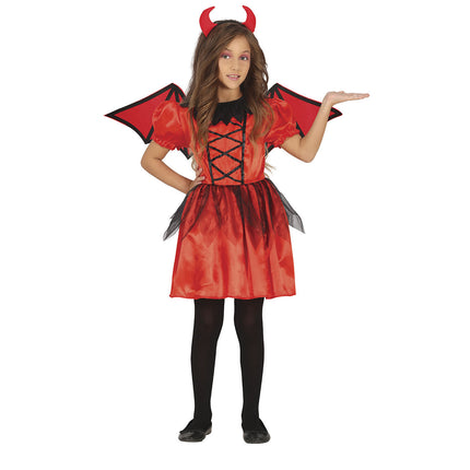 Costume d'Halloween Diable Fille Rouge