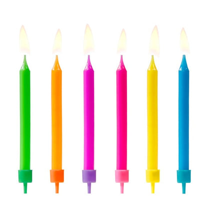 Bougies colorées 6.5cm 6pcs