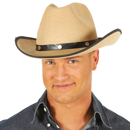 Chapeau de cow-boy marron clair