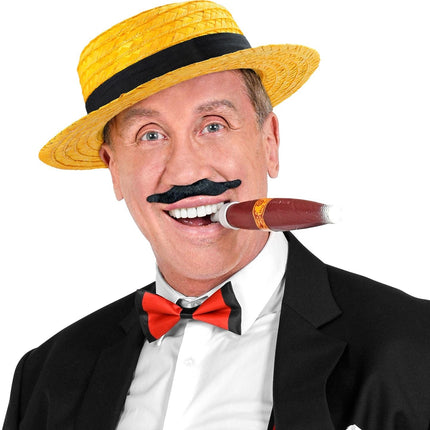 Chapeau jaune avec bandeau noir