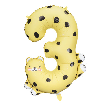 Ballon à l'hélium 3 ans Guépard vide 75cm