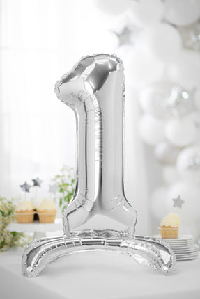 Ballon de baudruche Figure 1 Argent Standard Vide 70cm