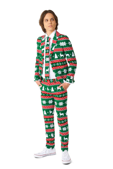 Costume vert festif Garçon Ado <tc>OppoSuits</tc>