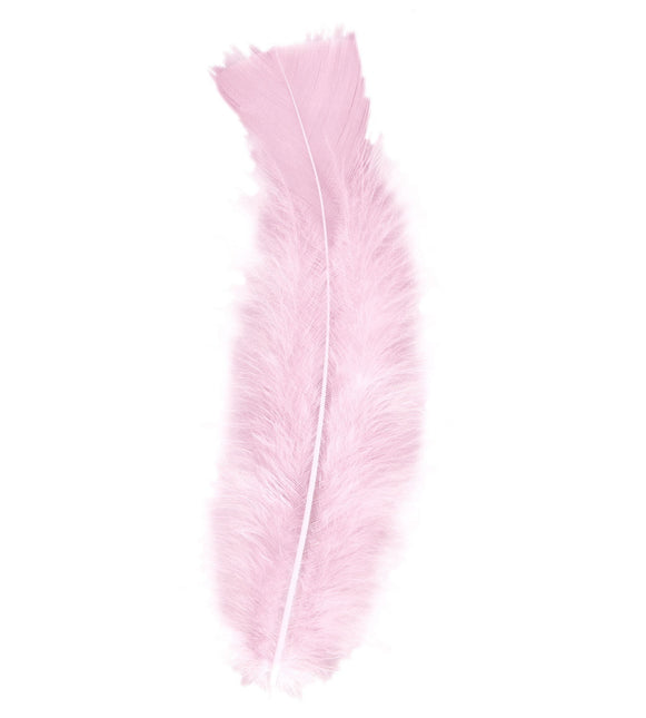 Plumes rose pâle 50pcs