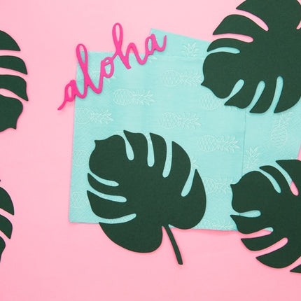 Hawaii Décoration de table Feuille de palmier 14.5cm 6pcs