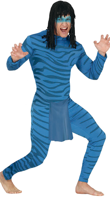 Deuxième peau avec rayures Bleu M