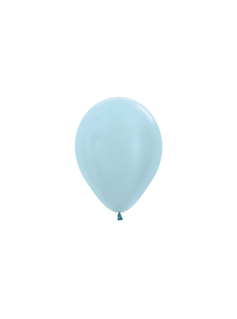 Ballons de baudruche bleu perle 12cm 50pcs