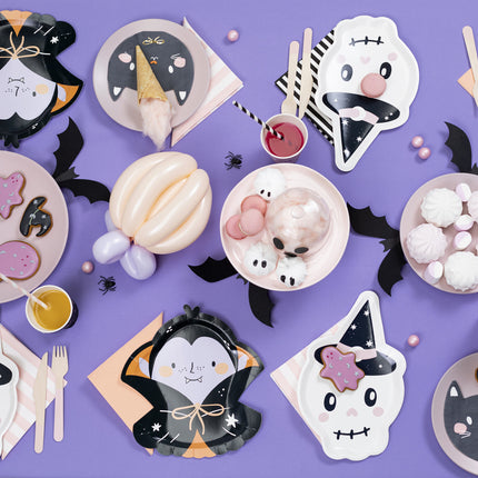 Assiettes d'Halloween Crâne 27cm 6pcs