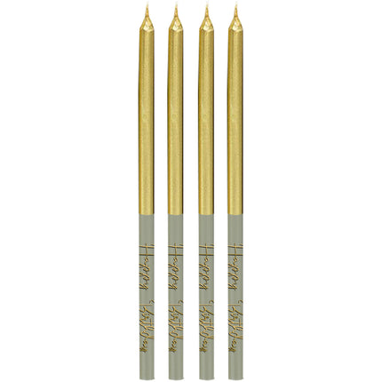 Bougies d'anniversaire Golden Dawn 12.5cm 16pcs