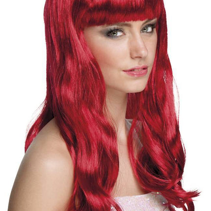 Perruque cheveux longs Ruby Red