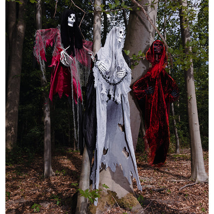 Poupée d'Halloween Squelette Volant Rouge 198cm