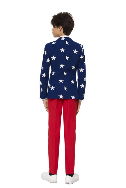 USA Stars Stripes Suit Boy Teen <tc>OppoSuits</tc>
