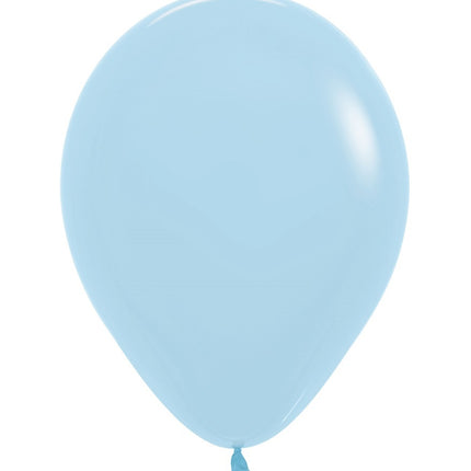 Ballons Pastel Bleu Mat 25cm 100pcs