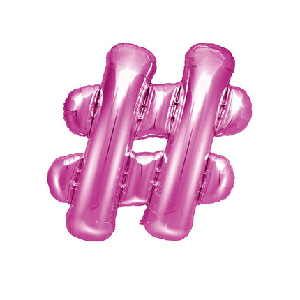 Ballon de baudruche Lettre # Rose Vide 35cm