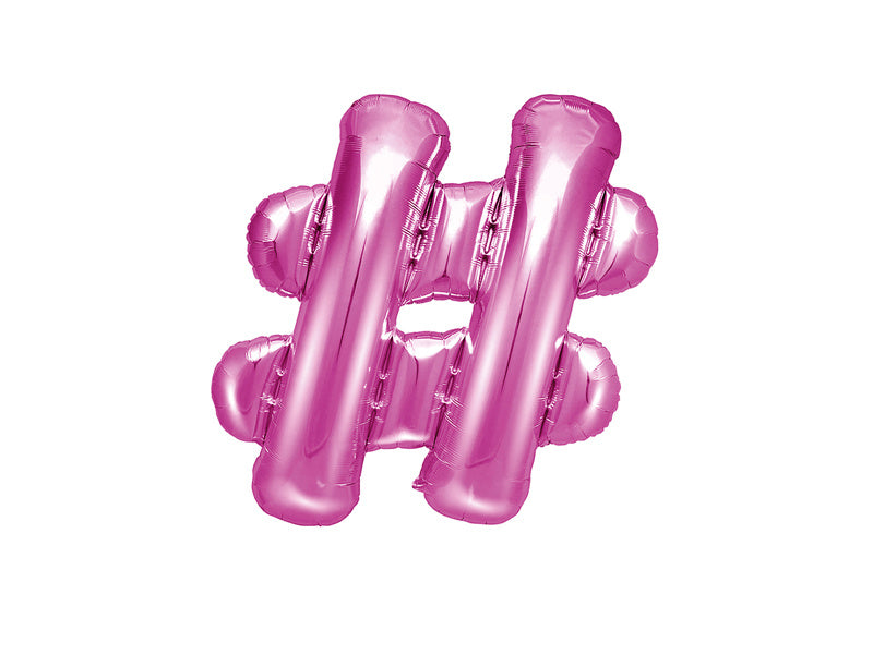 Ballon de baudruche Lettre # Rose Vide 35cm