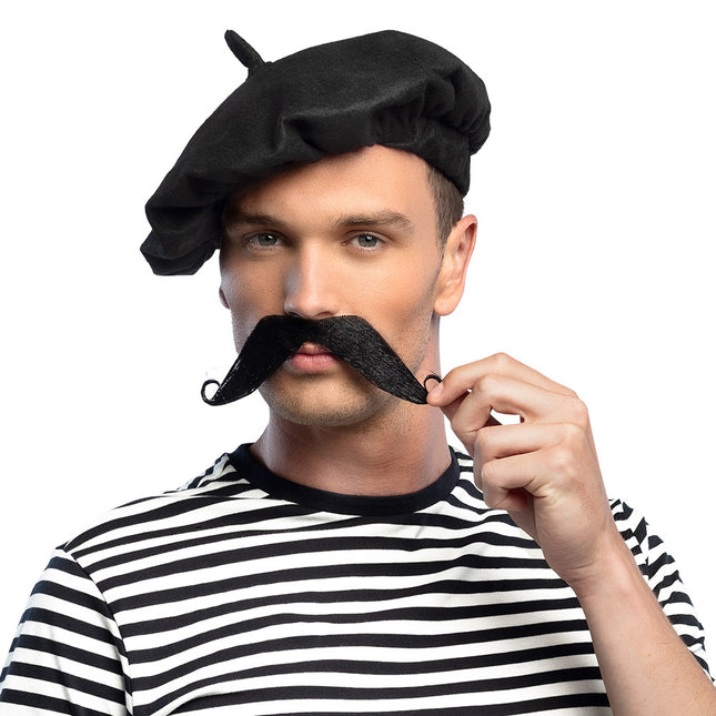 Béret français noir