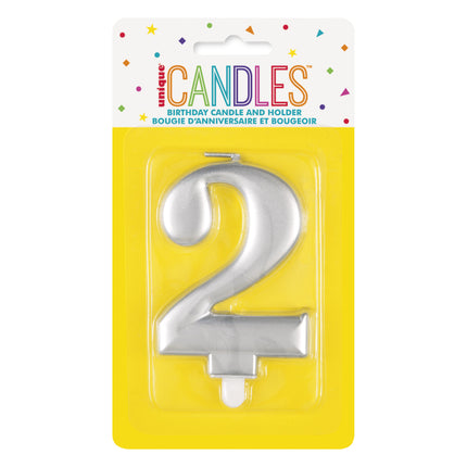 Bougie 2 ans argent