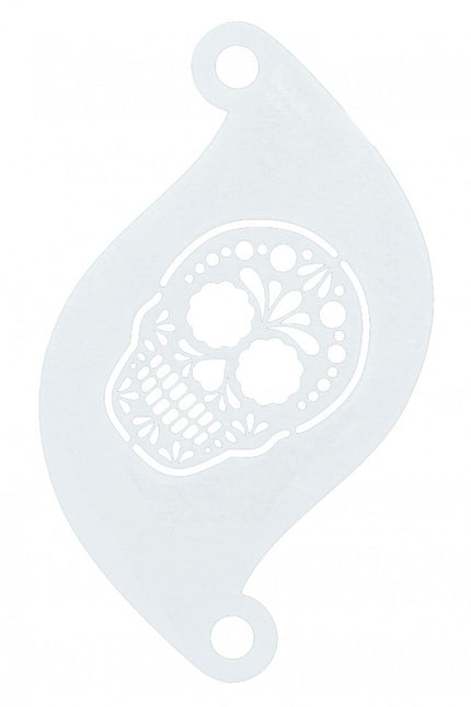 Gabarit de maquillage blanc tête de mort