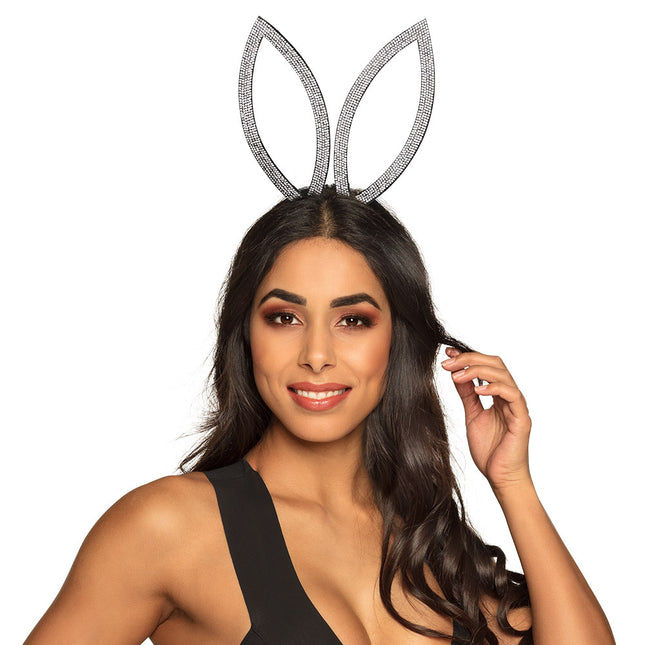 Bandeau argenté oreilles de lapin