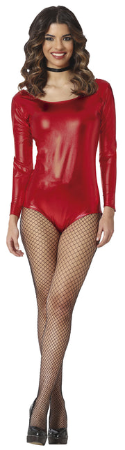 Justaucorps Rouge Dames Métallique