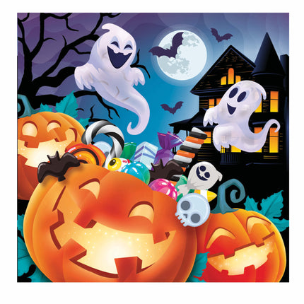 Serviettes d'Halloween Citrouilles 33cm