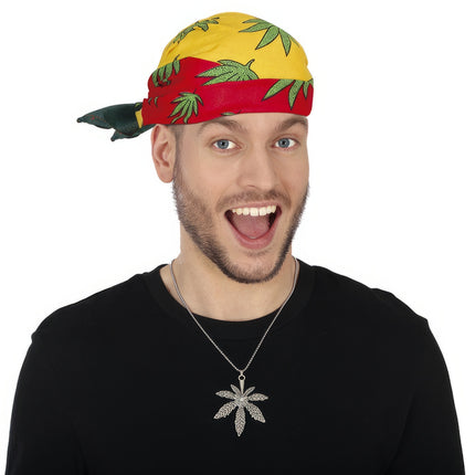 Collier argenté Marijuana