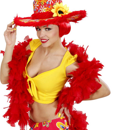 Chapeau rouge Ibiza Tournesol