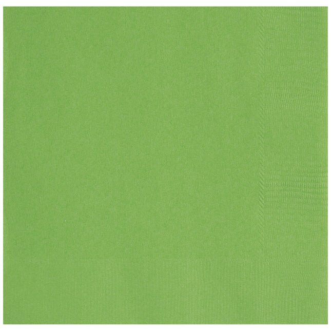 Serviettes de table vert lime 2 couches 33cm 20pcs